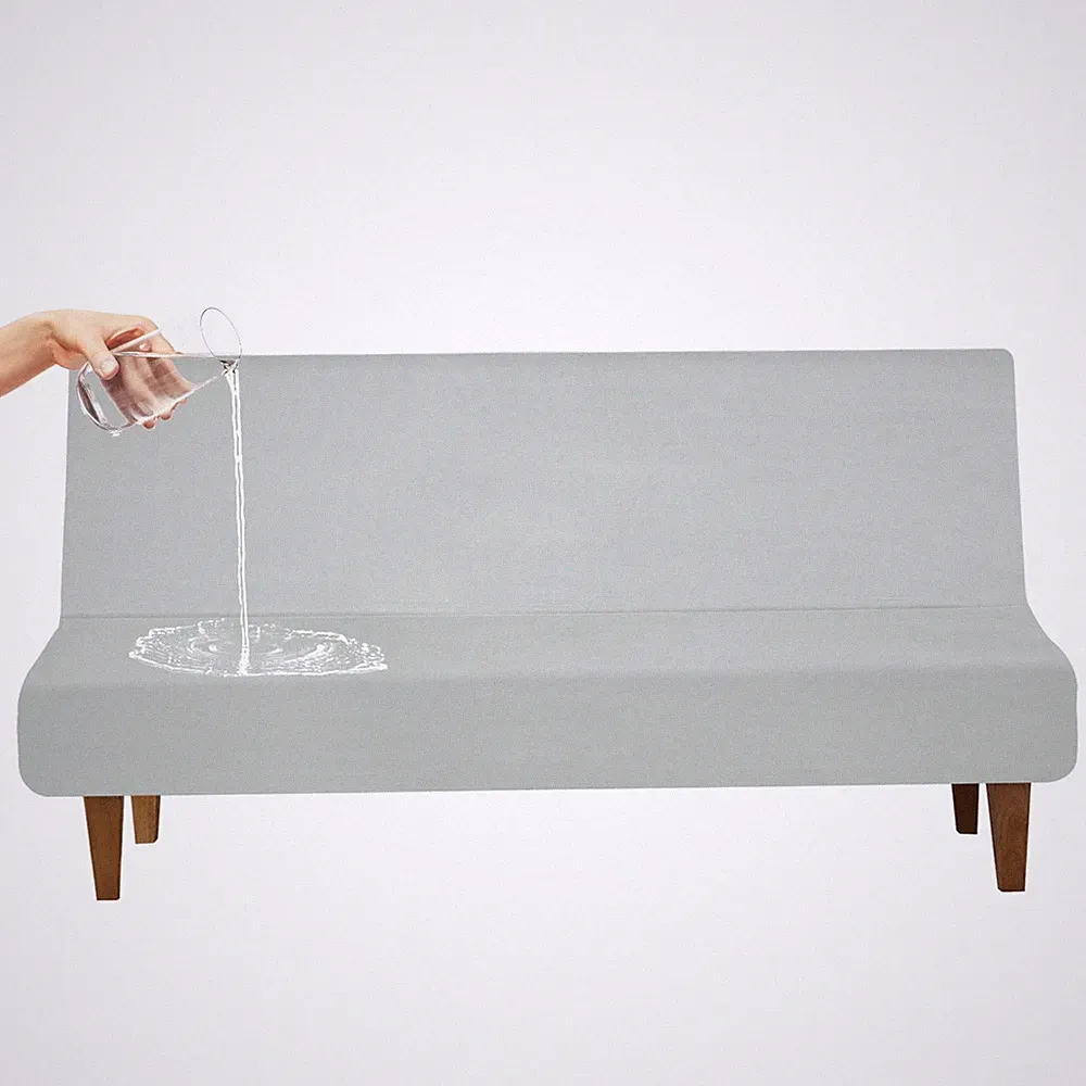 Luv4babe Waterproof Futon Cover for Armless Sofa Bed, Grey