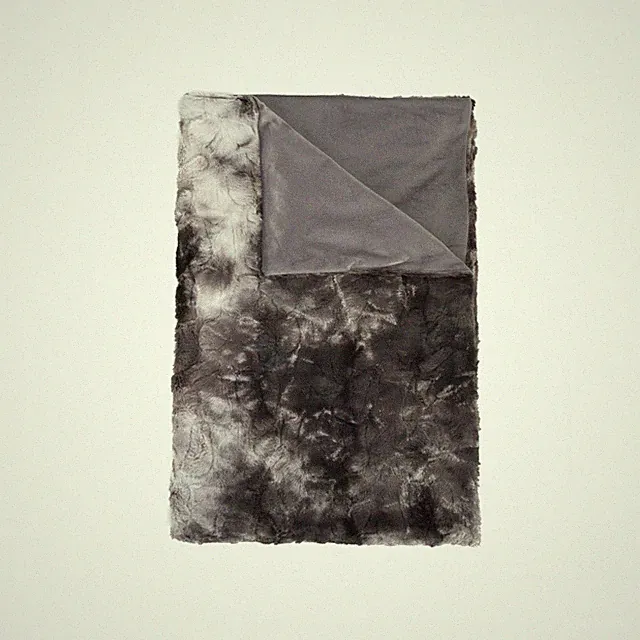 Luxe Classic Faux Fur Throw | Naples charcoal/grey | 50"x60"
