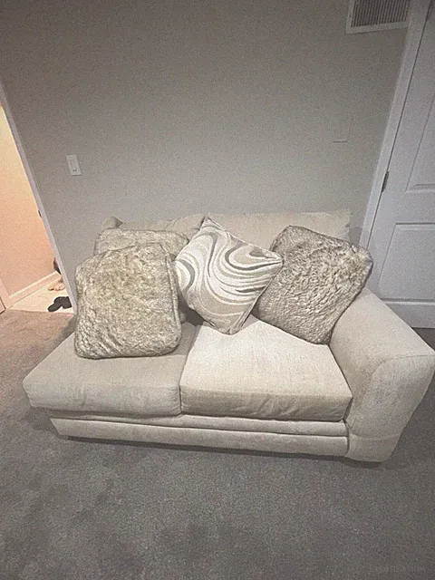 Luxe Cream 2 Piece Right Arm Facing Sectional with Chaise