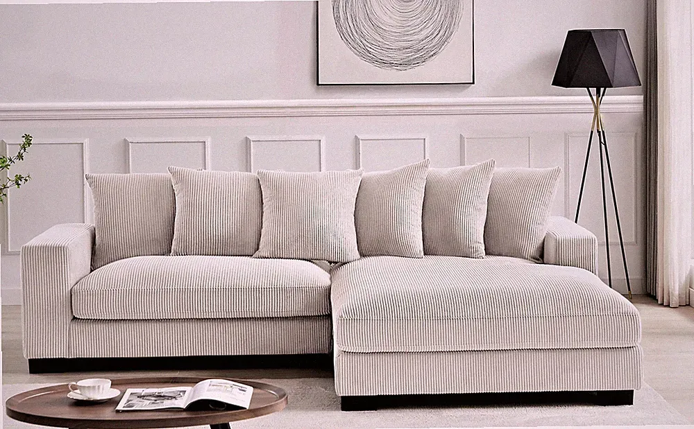 Luxe Oversized Two-Piece Right Facing Sectional Couches For Living Room, 102.4-I