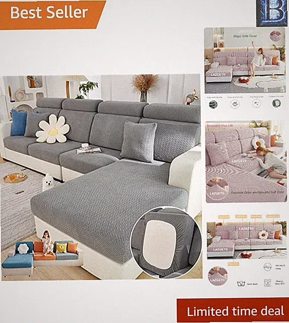 Luxurious Dark Grey Washable Sofa Covers - Large Back Cover, High Elasticity