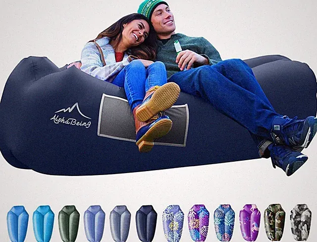 Luxurious Inflatable Couch: 650 lb Capacity, Perfect for Lakeside and Backyard