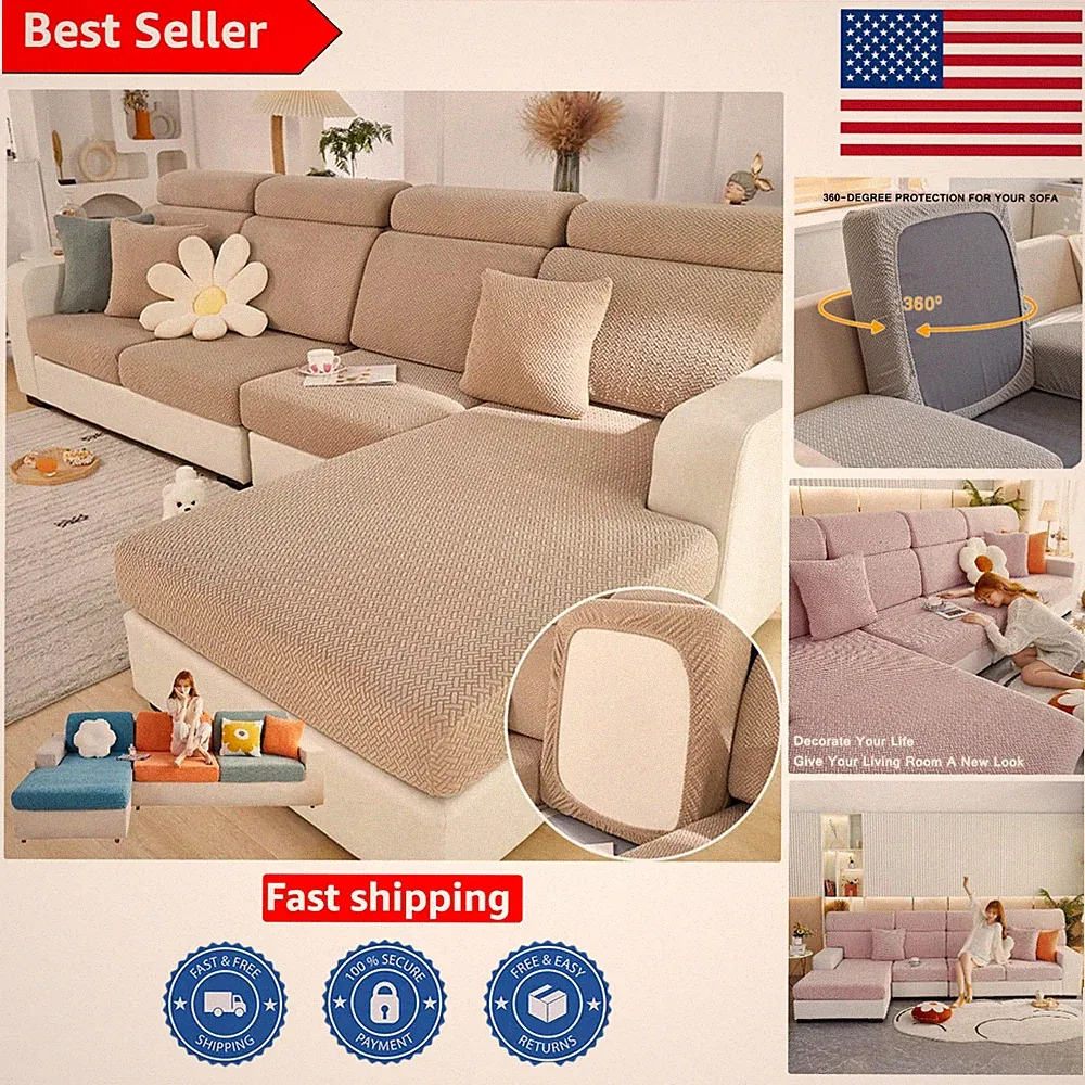 Luxurious Machine-Washable Stretch Couch Covers for Elegant Sectional Sofas