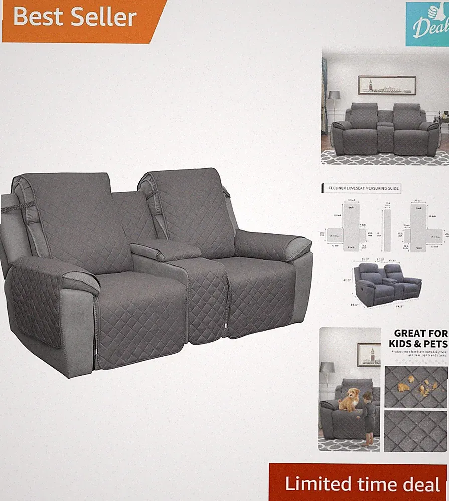 Luxurious Quilted Loveseat Protector - Easy Care, Stylish Cover for Living Rooms