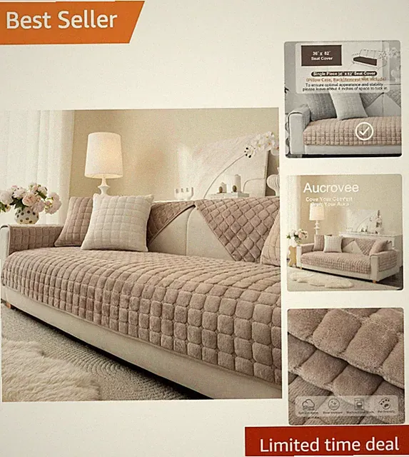 Luxurious Velvet Washable Sofa Cover - Ideal for Pet Owners & Living Rooms