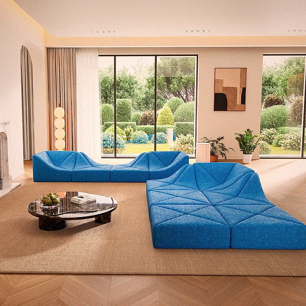 Luxury Cloud Couch Set Dune Modular Sectional Sofa L-shaped DIY for Living Room