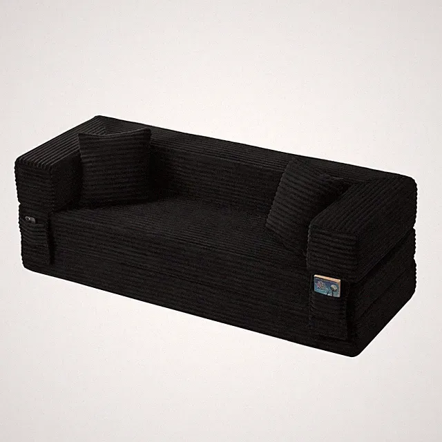 Luxury Cord Sofa with Unique Bed Conversion, Comfortable High-Density Foam