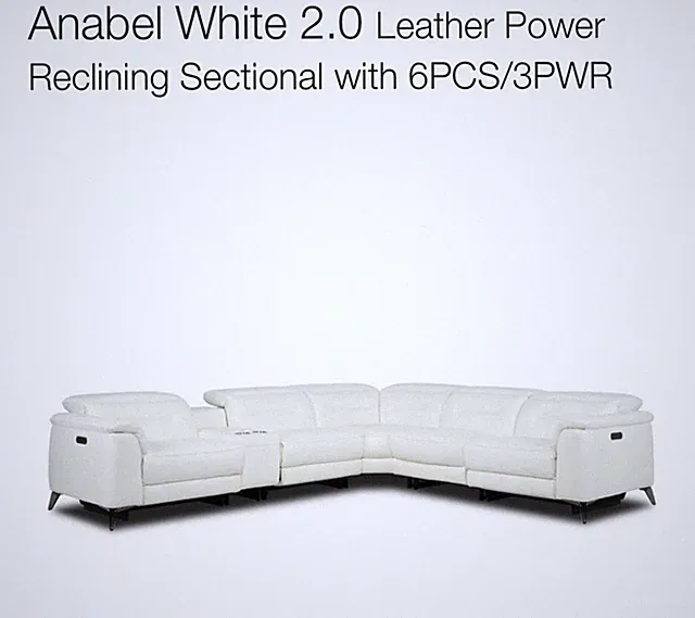 luxury Italian leather 8 piece sectional