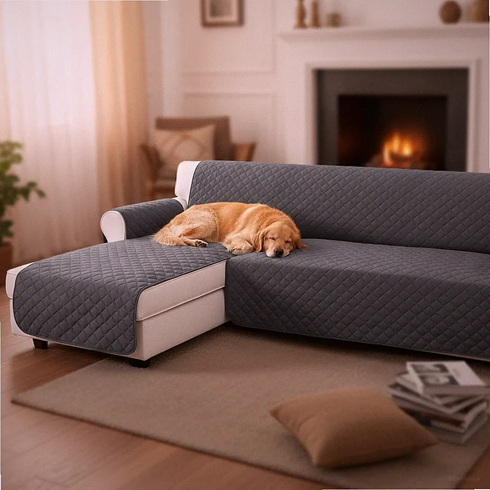 Luxury Large Sectional Sofa Cover - Reversible, Stain Resistant, Pet Friendly