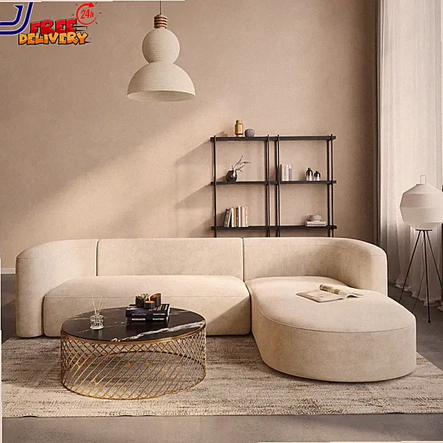 Luxury Modern Tight Curved Back Velvet Sofa Minimalist Style Comfy Couch for Liv