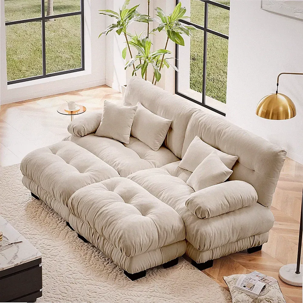Luxury Modular Sectional Sofa Couch with Deep Seat,Oversized U-Shaped 2 Seater S