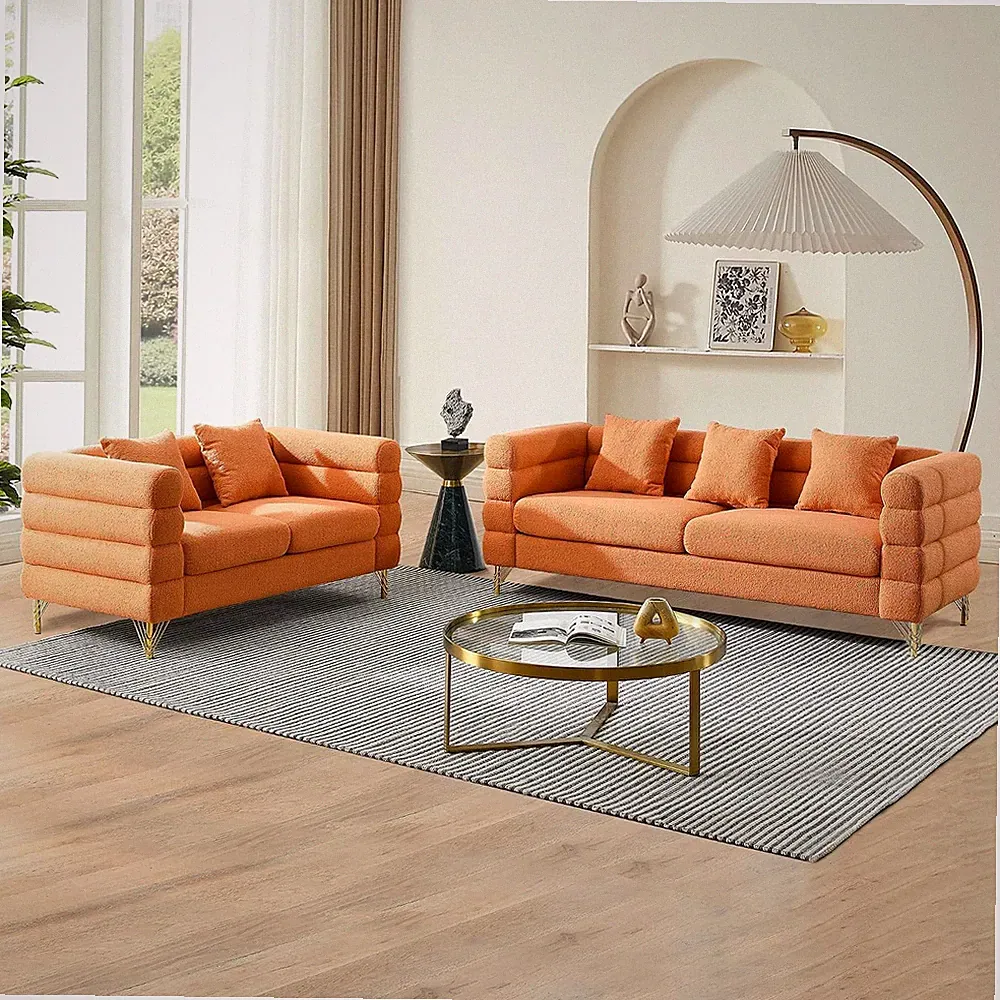Luxury Teddy Sofa Set for Living Room, Modern Decor Furniture Sectional Sofa, 3
