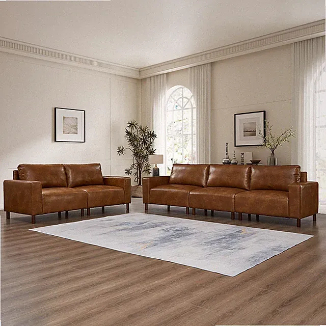 Luxury Two Pieces Sofa & Loveseat for Living Room,Apartment,Upholstered Breath