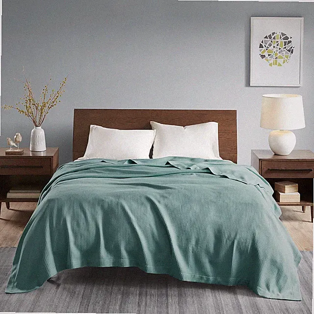Madison Park Cotton Luxury Blanket Soft Cozy 100%Egyptian Cotton for Bed or Sofa