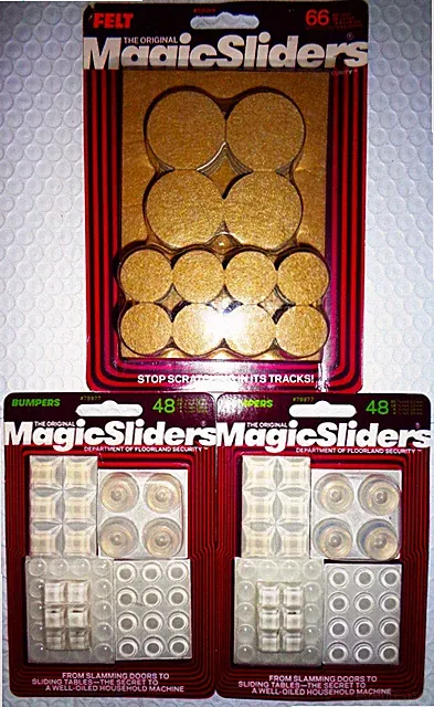 Magic Sliders Self-Stick Value Pack Bumpers (1x66 Felt / 2x48 Clear) New#