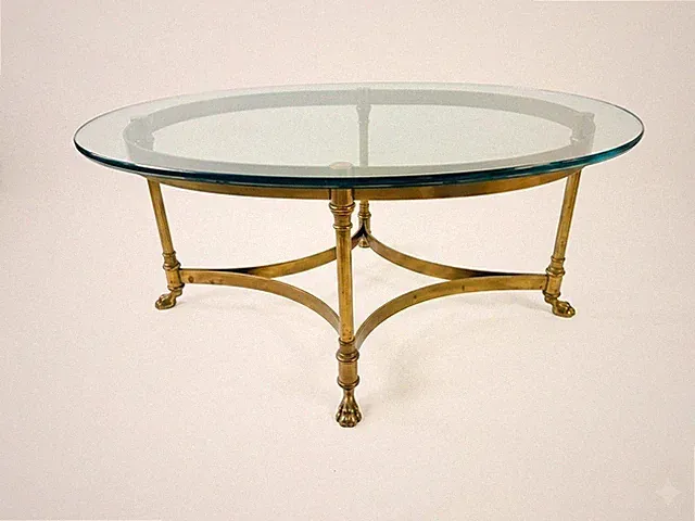 Magnificent Mid Century 1970's Maison Jansen Style Brass Cocktail Coffee Table