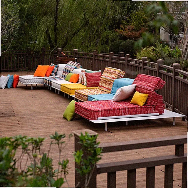 Mah Jong Outdoor Daybed Sofa Couch handmade Custom Modular Sectional Full Set