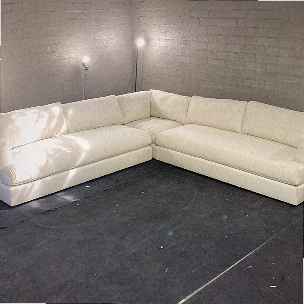 Maiden Home Varick Modern Cream Sectional Sofa – Spacious Comfort