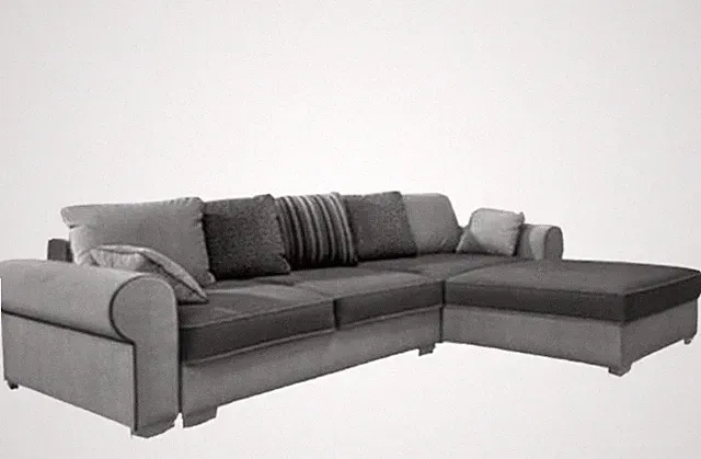 Mainstays MS-APT-SC-W-104 Apartment Reversible Sectional Sofa - Grey