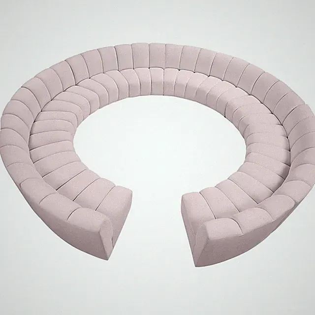 Maklaine 12-Piece Contemporary Velvet Modular Sectional in Pink