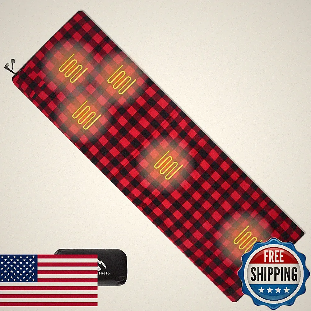 MANTUOLE Heated Sleeping Bag pad, 5 Heating Zones, Operated by 5V/2A USB Power S