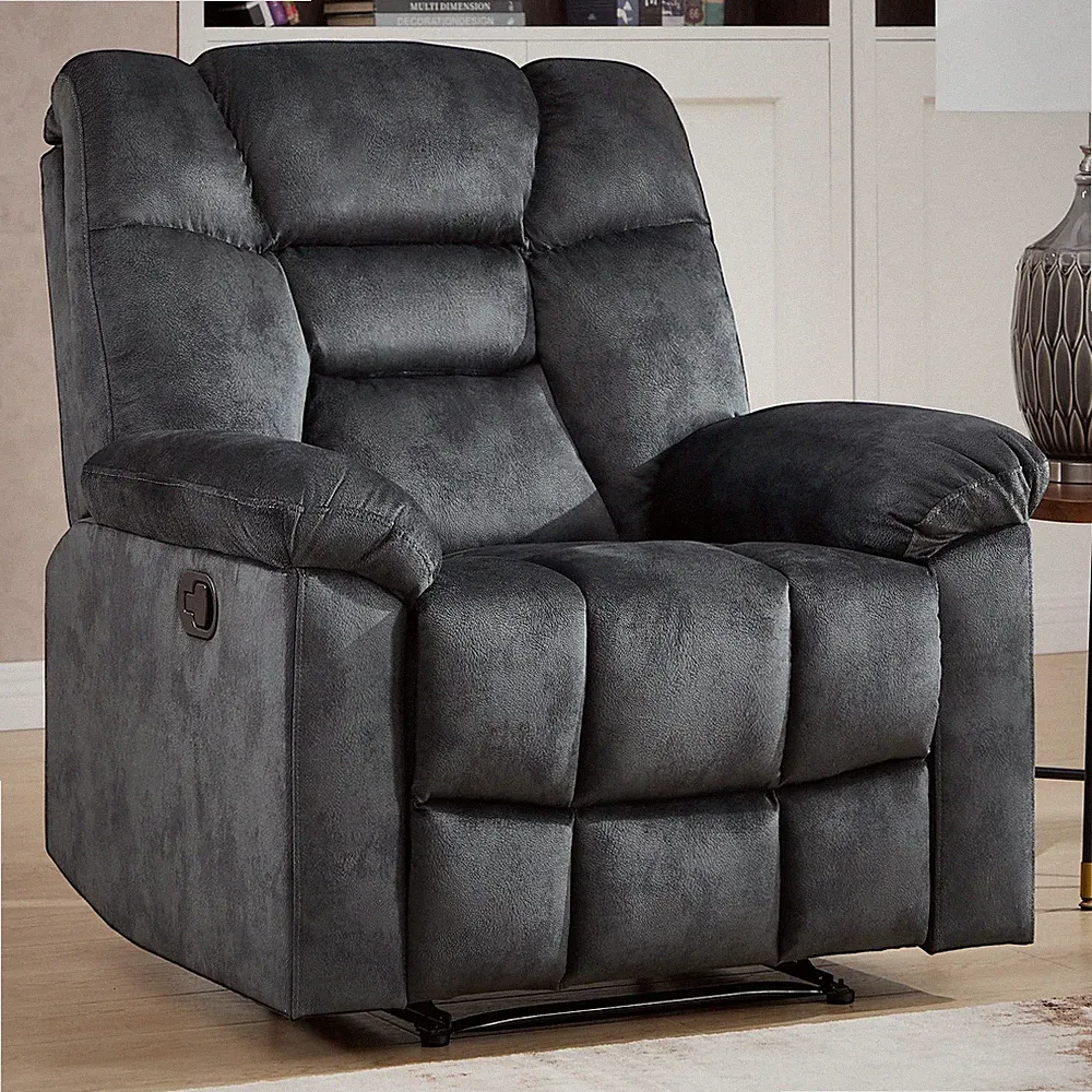 Manual Wall-Hugger Recliner Single Sofa Fabric Soft Cushion Living Room