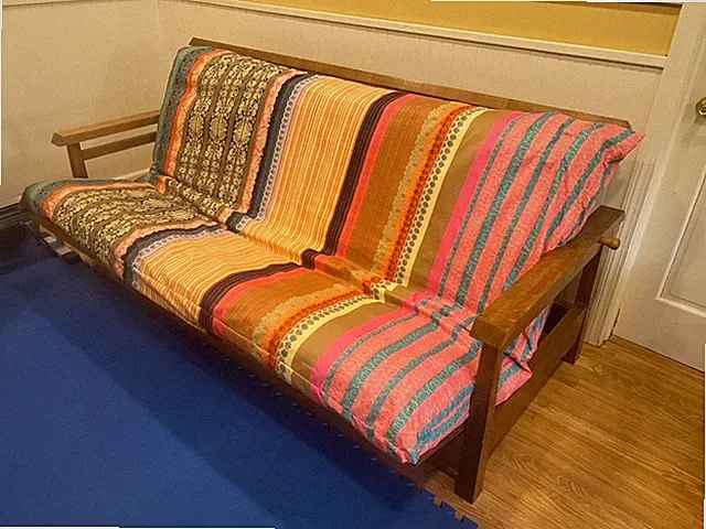 Maple Futon sofa bed, excellent condition