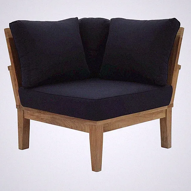 Marina Outdoor Patio Teak Corner Sofa
