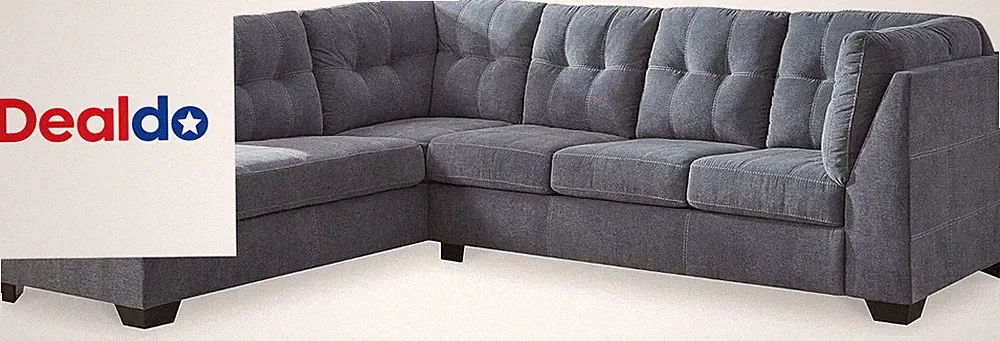 Marleton Contemporary Left-Arm Facing Tufted 2-Piece Sectional with Chaise and L