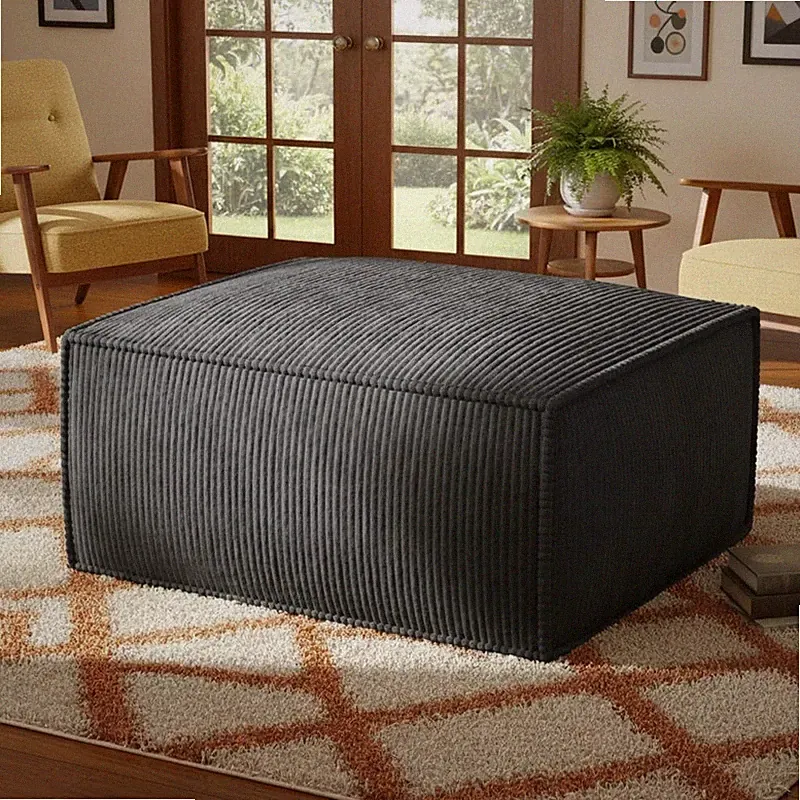 Marsail Modular Sectional Sofa Ottoman 31 Corduroy Foot Stool Boneless Footrest
