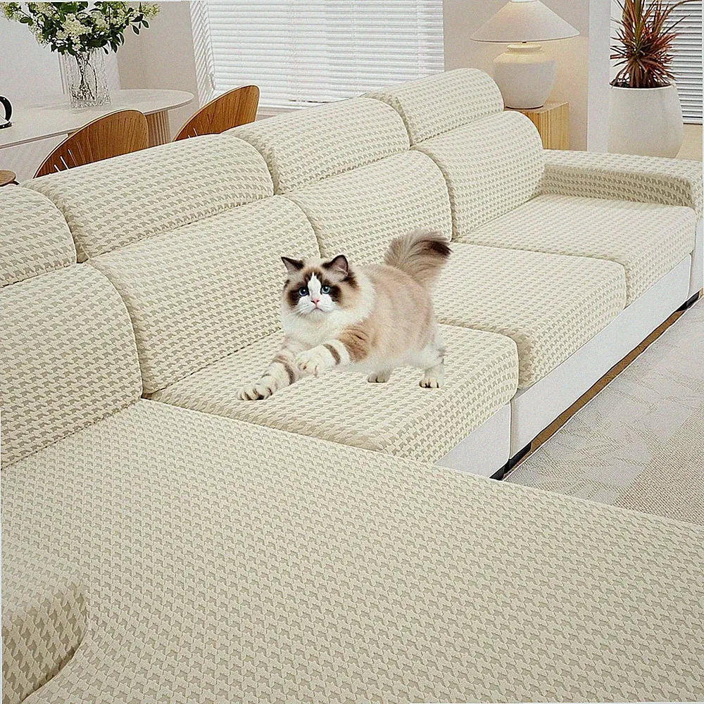 MAXIJIN Couch Cushion Covers for Sectional Sofa, Stretch Sofa Cushion Cover W...