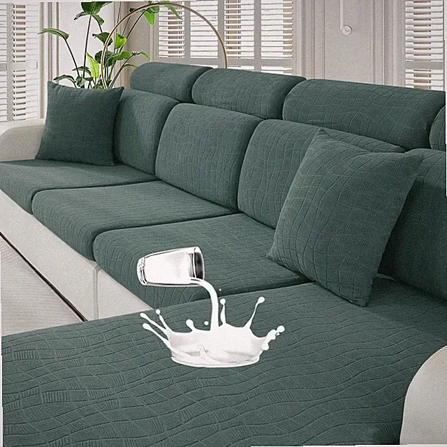 MAXIJIN Waterproof Sectional Couch Covers L Shape Chaise Lounge 1 Piece Chaise