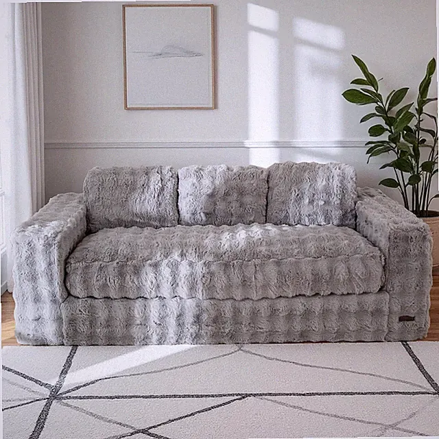MAXYOYO 2/3 Seater Boneless Sofa Couch with Pillows,Comfy Plush Floor Sofa