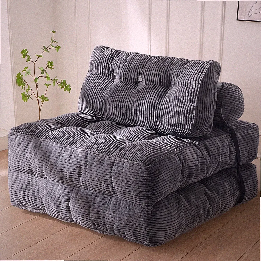 MAXYOYO 8" Folding Sofa Bed,Sleeper Chair with Pillows,Convertible Floor Sofa