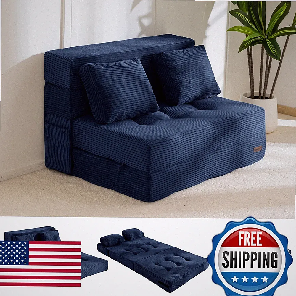 MAXYOYO Convertible Sofa Bed Fold Out Sofa Couch with Pillow MSF1BUUS100