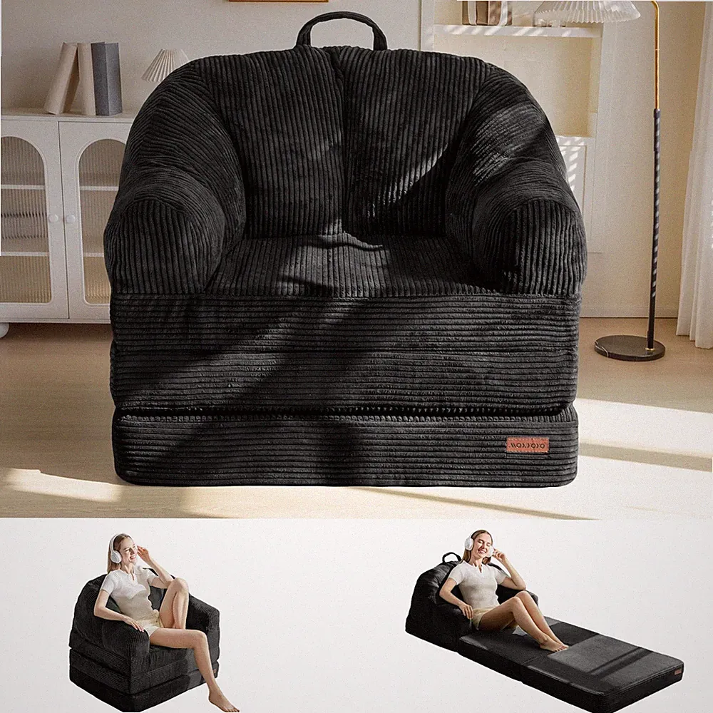 MAXYOYO Folding Sofa Bed with Backrest, Boneless Fold Out Couch with Handle 2 in