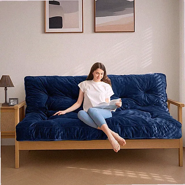 MAXYOYO Navy Full Futon Sofa Couch Floor Mattress
