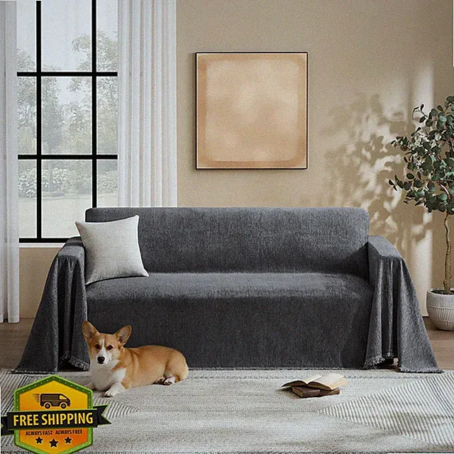 Maymiss Dark Grey Couch Cover 91x150