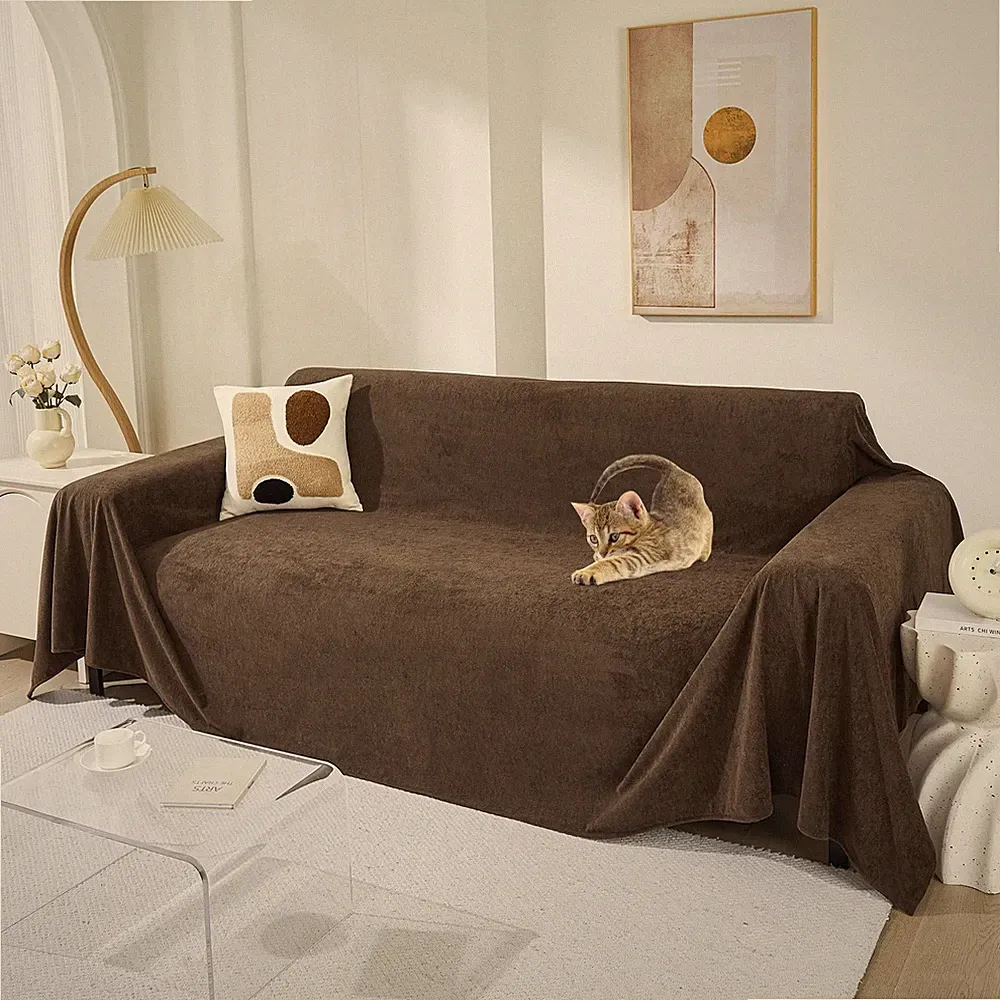 MEETSKY Sectional Couch Cover for 3 Cushion Sofa, Washable, Cat Scratch Proof, 9