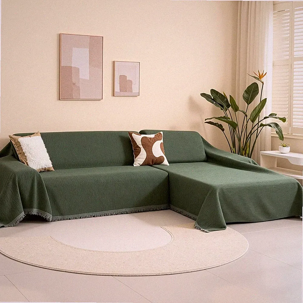 MEETSKY Sectional Couch Covers for Dog, 2 Pieces Sofa Cover Washable, Pet Couch