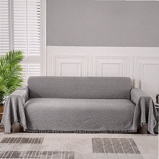 MEETSKY Sectional L Shape Sofa Cover XX-Large 91" x 134" Grey