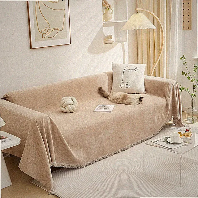 MEETSKY Sofa Cover Couch Covers for 2 Cushion Couch Sofa, Washable Couch Cover B