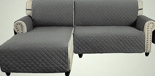 MEILLE MAISON L Shaped Sofa Cover for Dogs, 2-Piece Sectional Couch plus Chaise