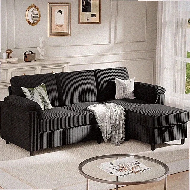 Meilocar Sectional Sofa Couch for Living Room, 79" Sectional Couches with Ottoma