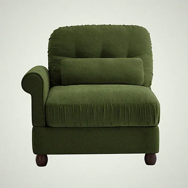 Melbourne Chenille 2-Seater Sofa with Cushions 35x32x36 Inches Green