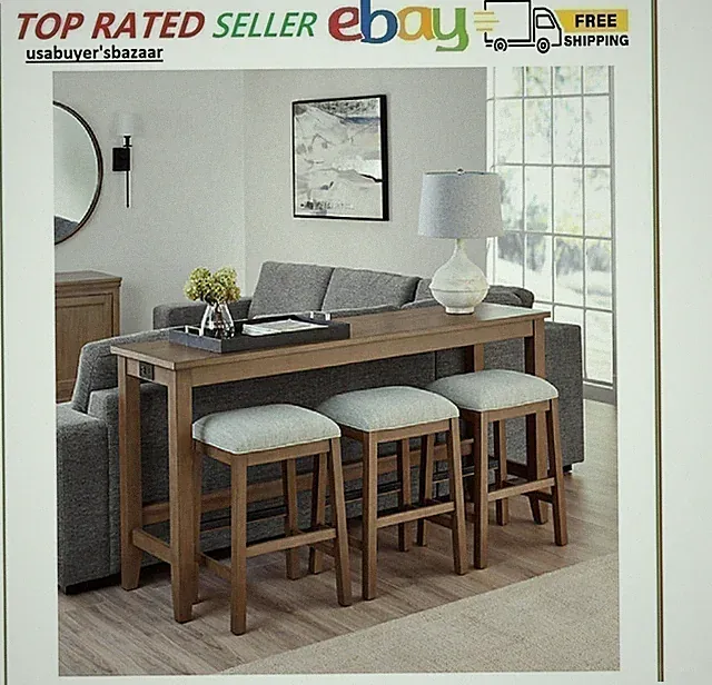 Member's Mark Lowell 4-Piece Sofa Table Set, Natural