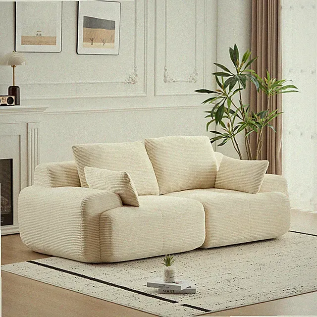 Memory Foam Compressed Sofa,2 Seater Large Sectional Couches For Living