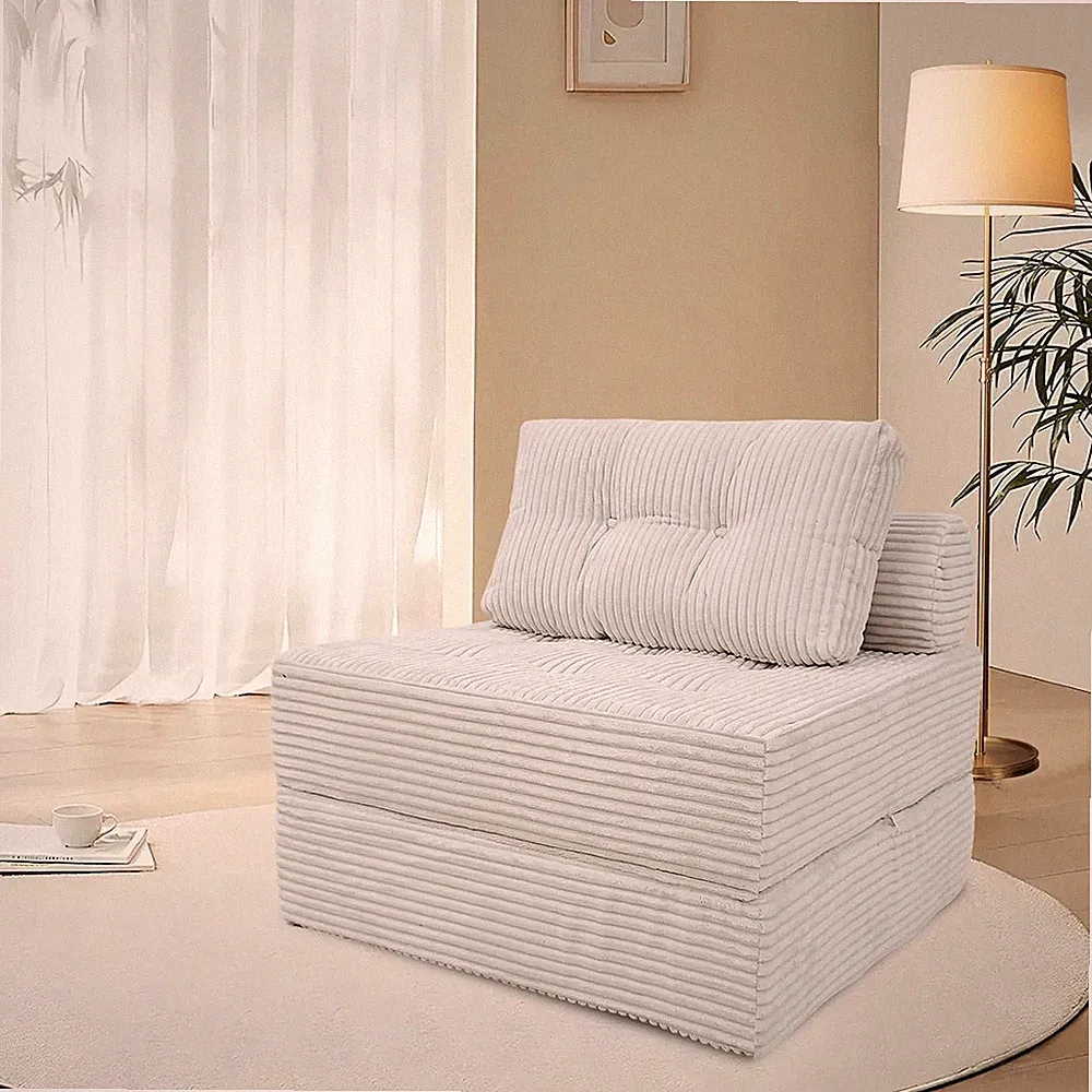 Memory Foam Folding Sofa Bed, Sectional Couches with Pillow, Futon Floor Couch