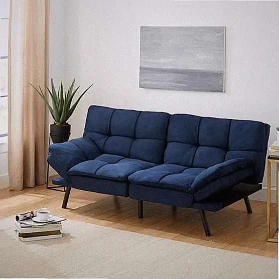 Memory Foam Futon Sleeper Sofa Bed Couch Convertible Foldable 72 inch
