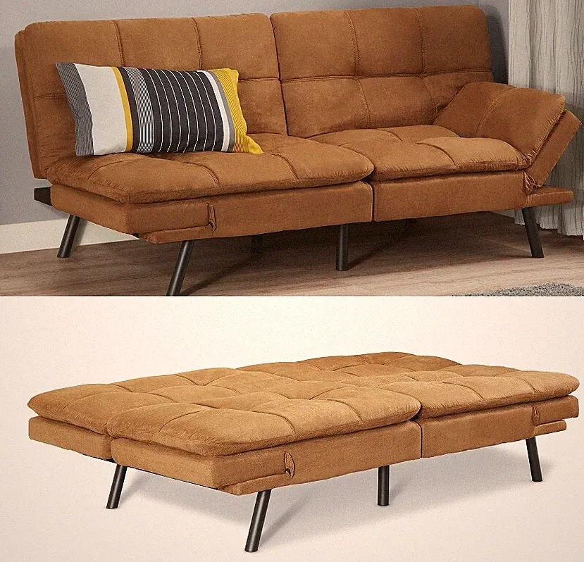 Memory Foam Futon Sofa Bed Couch Sleeper Convertible Foldable Loveseat FULL Size